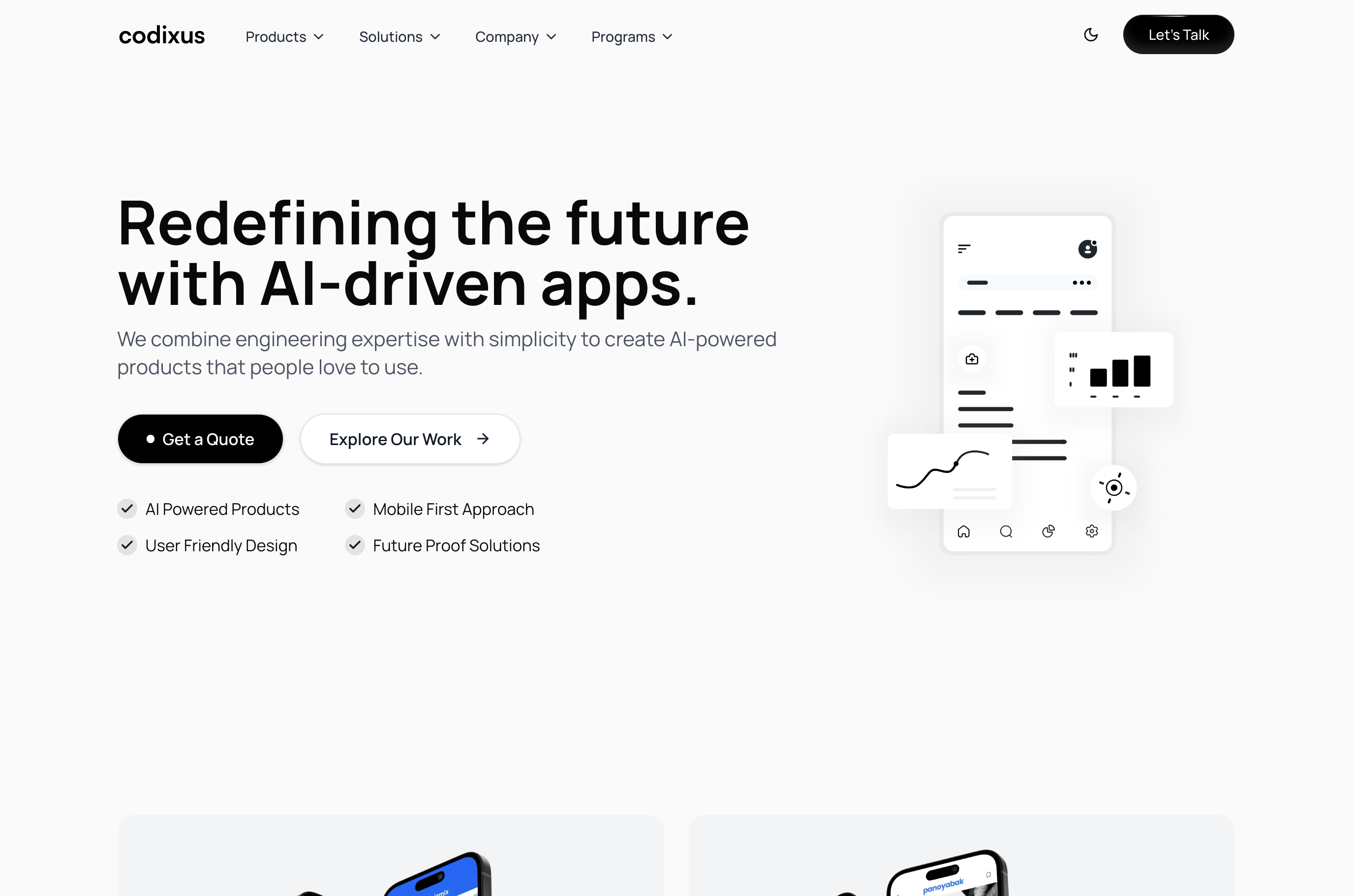 Product studio shipping AI-native mobile and web | Codixus